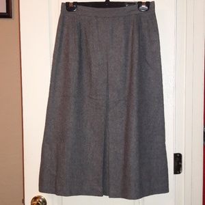 Gray Wool Pencil Skirt